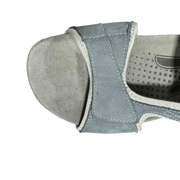 Propet Women's Helen Leather Sports Sandals Slate Blue Adjustable Straps - Picture 4 of 7